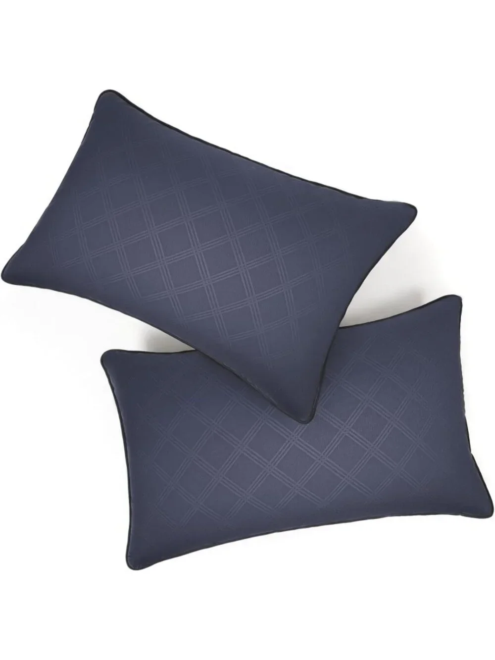 〽️Navy King Size Cooling Bed Pillows 2 Pack Down Alternative Soft Pillows Set